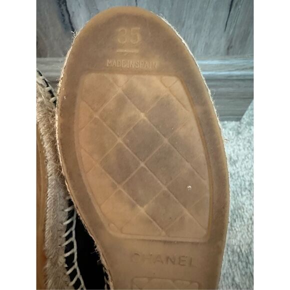 CHANEL Suede Pearl CC Espadrilles EU 35 - Picture 11 of 12